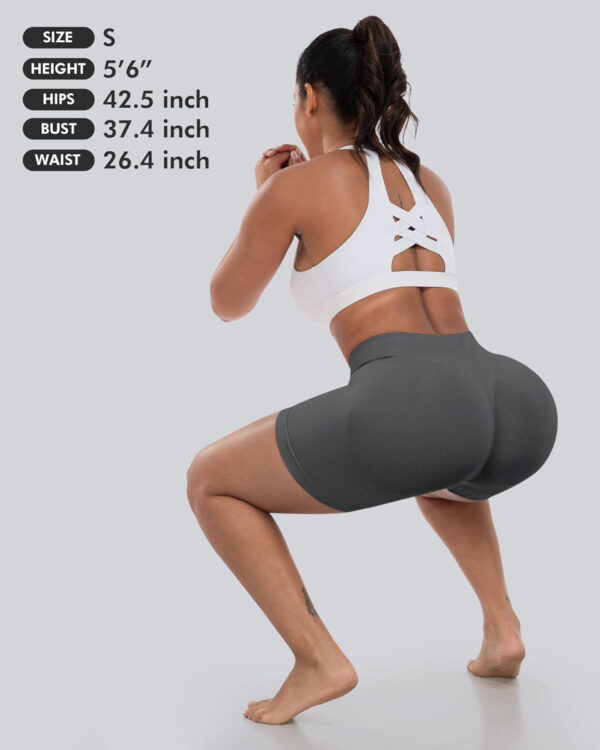 689b26cbb40825bd12da2d310ee34430e044cb56293d21c74fdfb.jpg CHRLEISURE Workout Gym Biker Shorts, High Waisted Butt Lifting Scrunch Butt Sports Seamless Shorts Sets 4 Piece