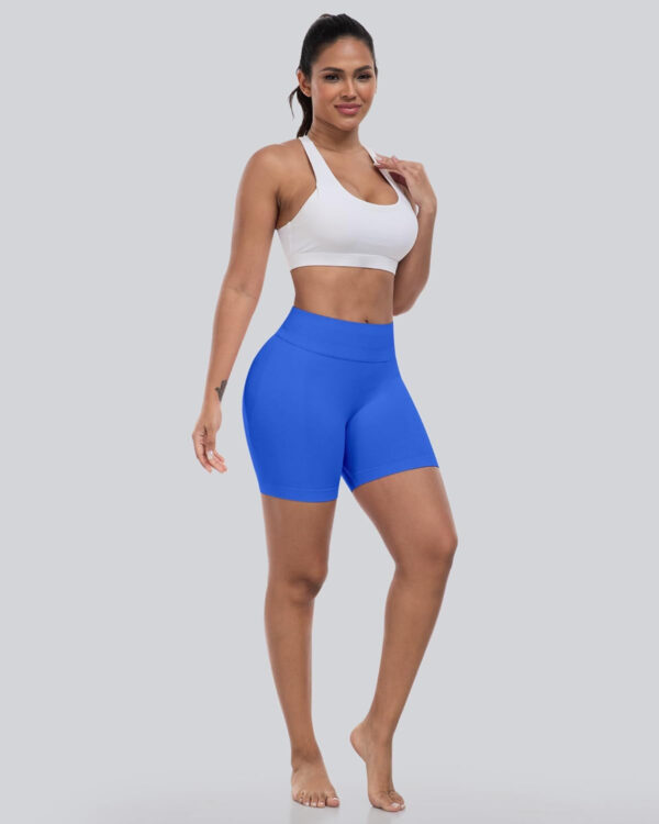 689b26d8813962431032aef0a8da2304a12dfc9b54ba904824007.jpg CHRLEISURE Workout Gym Biker Shorts, High Waisted Butt Lifting Scrunch Butt Sports Seamless Shorts Sets 4 Piece