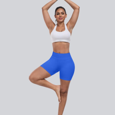 689b26d9cf1ca74c9b37b01e6252325d551d3bf6027dc807b8c53.jpg CHRLEISURE Workout Gym Biker Shorts, High Waisted Butt Lifting Scrunch Butt Sports Seamless Shorts Sets 4 Piece