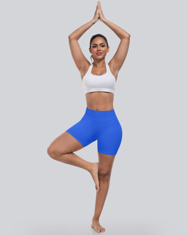 689b26d9cf1ca74c9b37b01e6252325d551d3bf6027dc807b8c53.jpg CHRLEISURE Workout Gym Biker Shorts, High Waisted Butt Lifting Scrunch Butt Sports Seamless Shorts Sets 4 Piece