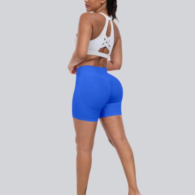 689b26db31c75e1cd628008f8366001acef25cf1329fec39a164d.jpg CHRLEISURE Workout Gym Biker Shorts, High Waisted Butt Lifting Scrunch Butt Sports Seamless Shorts Sets 4 Piece
