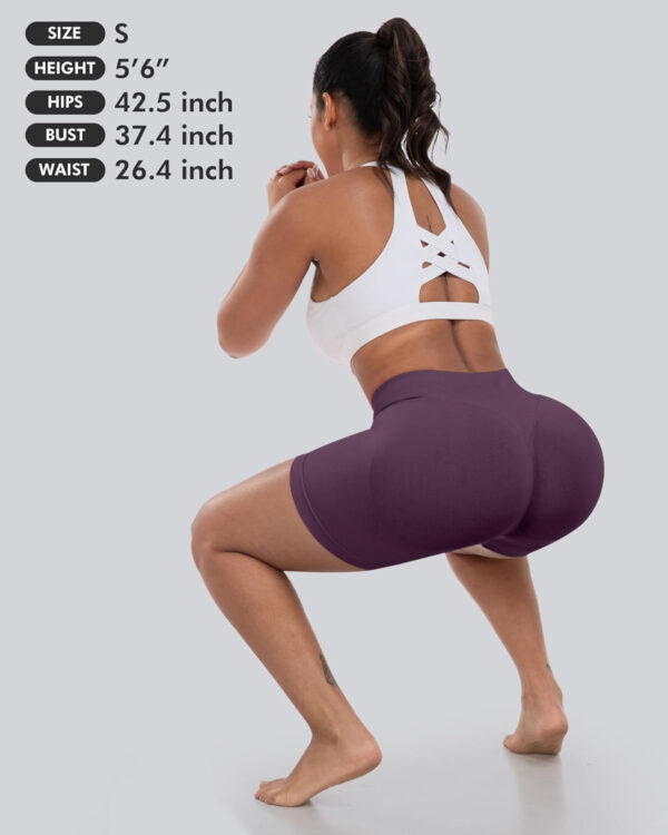 689b26dcc068539797fc486cbb6aff8d4cec25974999bf0a0f0a5.jpg CHRLEISURE Workout Gym Biker Shorts, High Waisted Butt Lifting Scrunch Butt Sports Seamless Shorts Sets 4 Piece