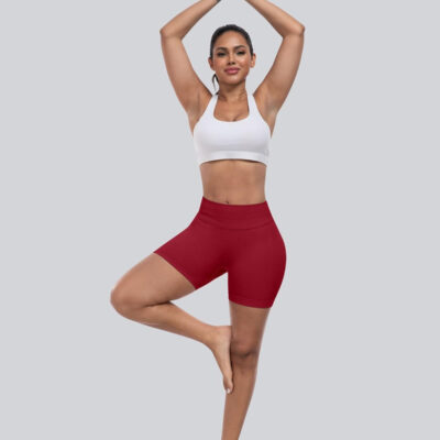 689b26e0a7a86dd5c12b1361b82835d5fa2206b33648ed1ee31f9.jpg CHRLEISURE Workout Gym Biker Shorts, High Waisted Butt Lifting Scrunch Butt Sports Seamless Shorts Sets 4 Piece