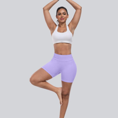 689b26e93d90c6fbe07bd4bc33b0219d7df725e5b96c8c3ef9ae8.jpg CHRLEISURE Workout Gym Biker Shorts, High Waisted Butt Lifting Scrunch Butt Sports Seamless Shorts Sets 4 Piece