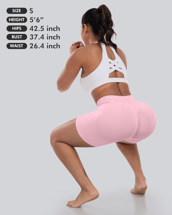 689b26ec6c24223ba0d898cd5141e51e0e950d3021680049854c3.jpg CHRLEISURE Workout Gym Biker Shorts, High Waisted Butt Lifting Scrunch Butt Sports Seamless Shorts Sets 4 Piece