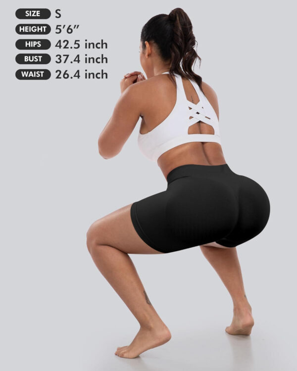 689b26f54f7ca9ce8739936f24d1cfd3276bd704ae8b636a7b048.jpg CHRLEISURE Workout Gym Biker Shorts, High Waisted Butt Lifting Scrunch Butt Sports Seamless Shorts Sets 4 Piece