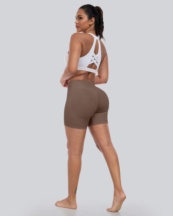 689b26fc7319b715da830512b441327dce722c5e5c48c913debb4.jpg CHRLEISURE Workout Gym Biker Shorts, High Waisted Butt Lifting Scrunch Butt Sports Seamless Shorts Sets 4 Piece