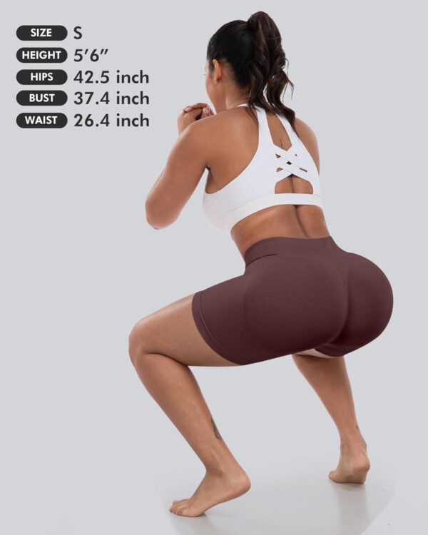 689b26fdbfde1c870ac6676c0bc36ef0f088b4e939e591c360e3a.jpg CHRLEISURE Workout Gym Biker Shorts, High Waisted Butt Lifting Scrunch Butt Sports Seamless Shorts Sets 4 Piece