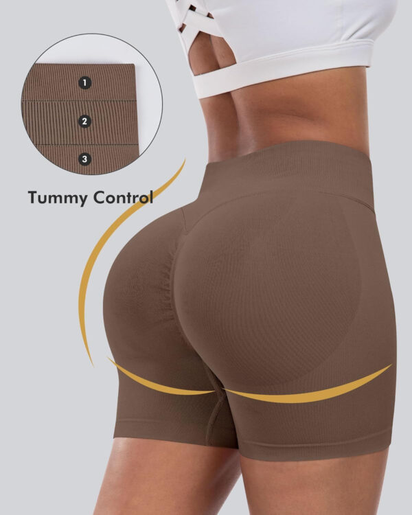 689b2700509bc7fadd918d9613f37aad78c549ba27aa85b687c67.jpg CHRLEISURE Workout Gym Biker Shorts, High Waisted Butt Lifting Scrunch Butt Sports Seamless Shorts Sets 4 Piece