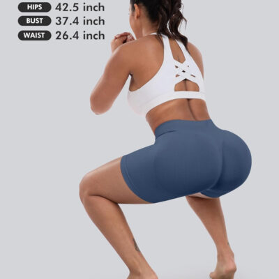 689b27058e0635787725becf5628589c2a9c4ad24cfa6b0898fb1.jpg CHRLEISURE Workout Gym Biker Shorts, High Waisted Butt Lifting Scrunch Butt Sports Seamless Shorts Sets 4 Piece