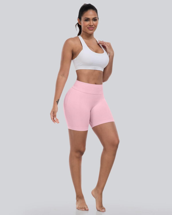 689b27097d0e77432c40590131dc776d89efe5fd2d0e017e9002d.jpg CHRLEISURE Workout Gym Biker Shorts, High Waisted Butt Lifting Scrunch Butt Sports Seamless Shorts Sets 4 Piece