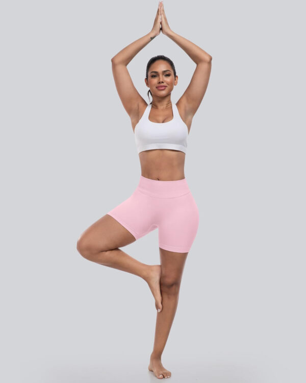 689b270ae96e8c7a8e1fc395ffa9b429121abb47b4f5e39e59342.jpg CHRLEISURE Workout Gym Biker Shorts, High Waisted Butt Lifting Scrunch Butt Sports Seamless Shorts Sets 4 Piece