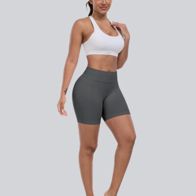 689b27118fb15240307df8372e700113bb34488f917562d2de137.jpg CHRLEISURE Workout Gym Biker Shorts, High Waisted Butt Lifting Scrunch Butt Sports Seamless Shorts Sets 4 Piece