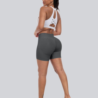 689b2714401d0945be5038a845ca10e7c61d419ae8bd2cc2ea01c.jpg CHRLEISURE Workout Gym Biker Shorts, High Waisted Butt Lifting Scrunch Butt Sports Seamless Shorts Sets 4 Piece