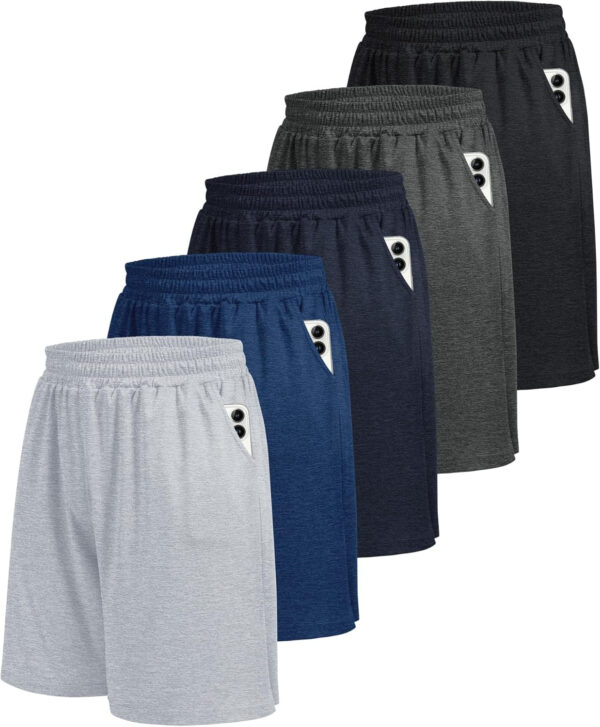 689b2820203b7761d3855efd34b5eba5401f91cd34758b3c961c5.jpg 5 Pack Athletic Gym Mens Shorts - Workout Black Quick Dry Basketball Shorts with Pockets for Running Casual Activewear