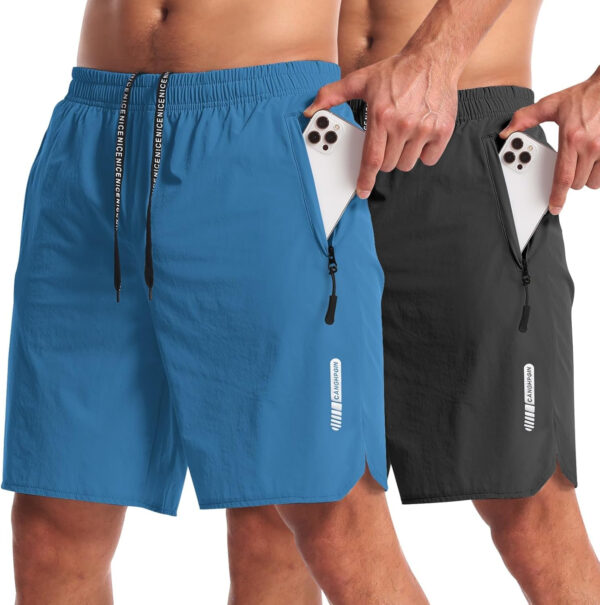 689b2a3468b3b49242567c311c81c3a9a4e46dbb2f38a62305ded.jpg CANGHPGIN 2 Pack Mens Workout Athletic Shorts 7 inch Inseam Quick Dry Hiking Shorts Men Lightweight Sports Gym Shorts Running