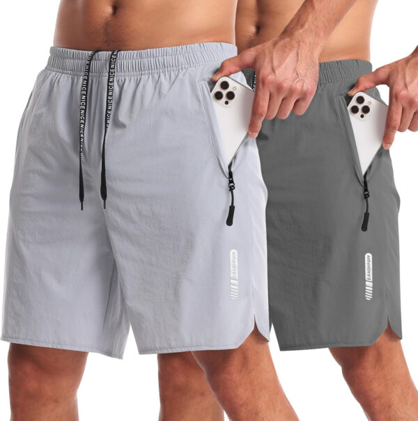 689b2a3ae4760ba7b2de9f002d8854fc9f3d496758e4a124bf561.jpg CANGHPGIN 2 Pack Mens Workout Athletic Shorts 7 inch Inseam Quick Dry Hiking Shorts Men Lightweight Sports Gym Shorts Running