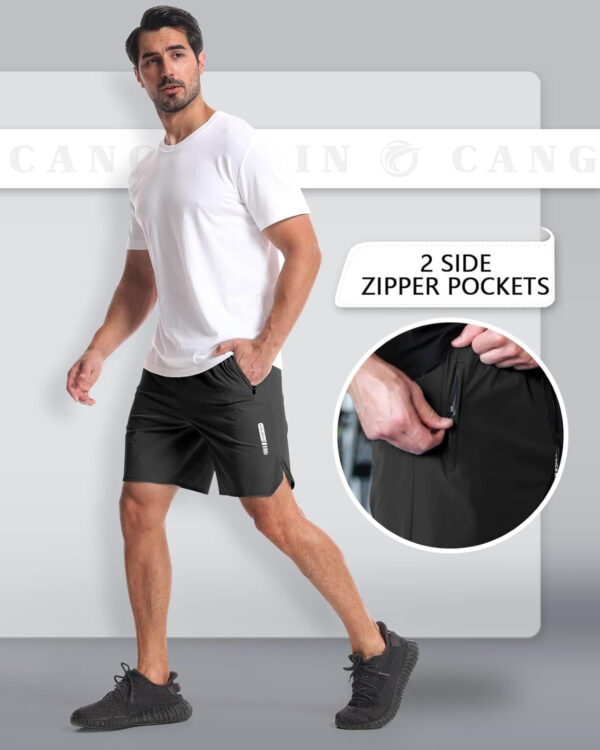 689b2a410a9f7cabbc6acb93f9af36d4f1f9ce8843142cbe54b2a.jpg CANGHPGIN 2 Pack Mens Workout Athletic Shorts 7 inch Inseam Quick Dry Hiking Shorts Men Lightweight Sports Gym Shorts Running