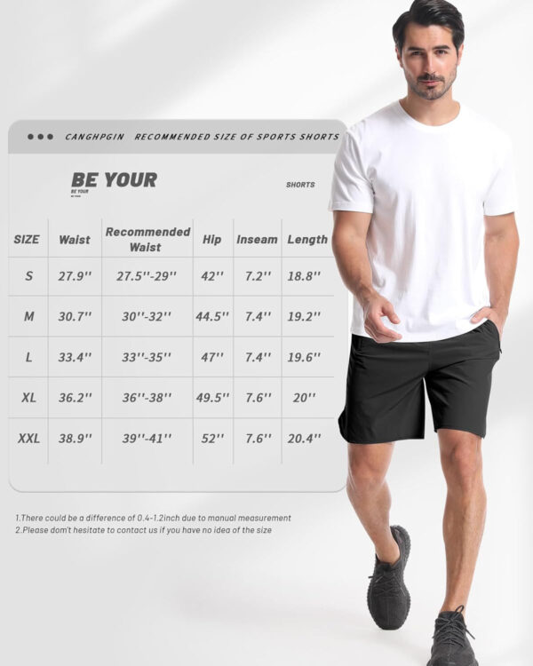 689b2a427d0af762687536cceedf5e5cf6b2b6cfa8ffada85b450.jpg CANGHPGIN 2 Pack Mens Workout Athletic Shorts 7 inch Inseam Quick Dry Hiking Shorts Men Lightweight Sports Gym Shorts Running