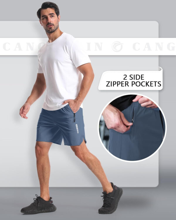 689b2a4dd7024982837eeac3ff134623482f79bab1e49e5846399.jpg CANGHPGIN 2 Pack Mens Workout Athletic Shorts 7 inch Inseam Quick Dry Hiking Shorts Men Lightweight Sports Gym Shorts Running