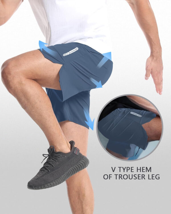 689b2a4f37829a333665549041d11684e70ca56d84b28e821f0ca.jpg CANGHPGIN 2 Pack Mens Workout Athletic Shorts 7 inch Inseam Quick Dry Hiking Shorts Men Lightweight Sports Gym Shorts Running