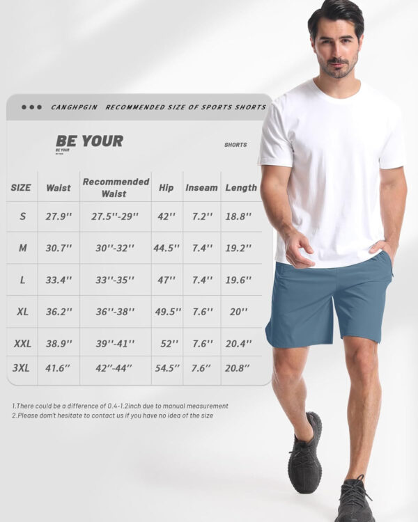689b2a51f2f9355acd301846c1496c06a2a4dce7c95ccc388a33d.jpg CANGHPGIN 2 Pack Mens Workout Athletic Shorts 7 inch Inseam Quick Dry Hiking Shorts Men Lightweight Sports Gym Shorts Running