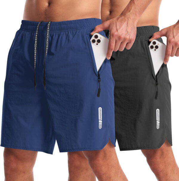 689b2a64f1274a707c9e69a01c5d417a2e77b8f5c7855ce3a18eb.jpg CANGHPGIN 2 Pack Mens Workout Athletic Shorts 7 inch Inseam Quick Dry Hiking Shorts Men Lightweight Sports Gym Shorts Running