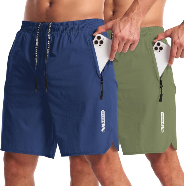 689b2a7d4ecd37dccbf0a4aa7011175c12fb275c1325a81b9c6f2.jpg CANGHPGIN 2 Pack Mens Workout Athletic Shorts 7 inch Inseam Quick Dry Hiking Shorts Men Lightweight Sports Gym Shorts Running