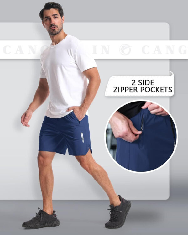 689b2a819677693bc4f57ec5c3912a4c6cd06cfcc5772e07e9317.jpg CANGHPGIN 2 Pack Mens Workout Athletic Shorts 7 inch Inseam Quick Dry Hiking Shorts Men Lightweight Sports Gym Shorts Running