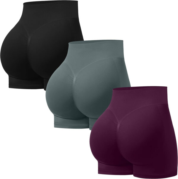 689b2b10569060ddf4c7cdd2bd54c8c0e4654a4a59186fc8a914c.jpg OVESPORT 3 Pack Seamless Women Workout Shorts Scrunch Butt Lifting Gym Booty Biker Shorts