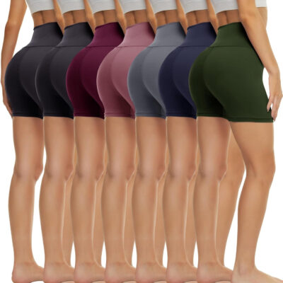 689b2c84d95329660824ccbacb533d8ec6d53d1bc947397114be4.jpg TNNZEET 7 Pack Biker Shorts for Women - 5''/8''/3'' High Waisted Workout Tummy Control Spandex Gym Shorts for Yoga Athletic