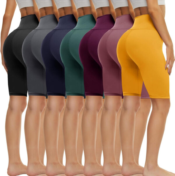 689b2c9099ad2b8f93dd5c444fa807135b66a20bf3861586c4cd1.jpg TNNZEET 7 Pack Biker Shorts for Women - 5''/8''/3'' High Waisted Workout Tummy Control Spandex Gym Shorts for Yoga Athletic