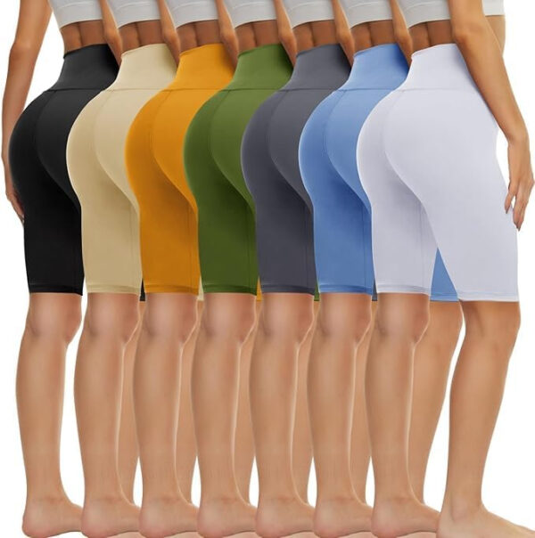 689b2c95321c7de23805f8efb006a497726a56d921600e09bc658.jpg TNNZEET 7 Pack Biker Shorts for Women - 5''/8''/3'' High Waisted Workout Tummy Control Spandex Gym Shorts for Yoga Athletic