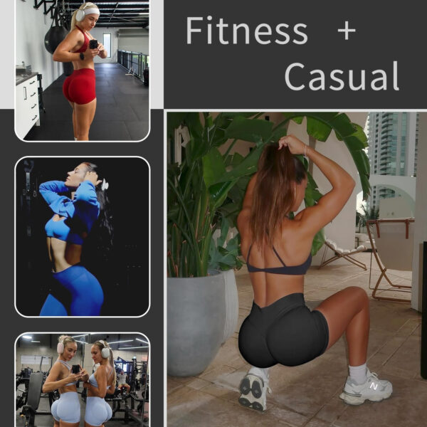 Women Workout Impact Shorts 4.5 Scrunch Butt Lifting Tummy Control Gym Shorts Comfy Running Seamless Booty Biker Shorts