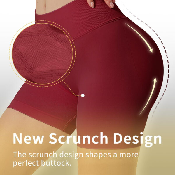 Women Workout Impact Shorts 4.5 Scrunch Butt Lifting Tummy Control Gym Shorts Comfy Running Seamless Booty Biker Shorts