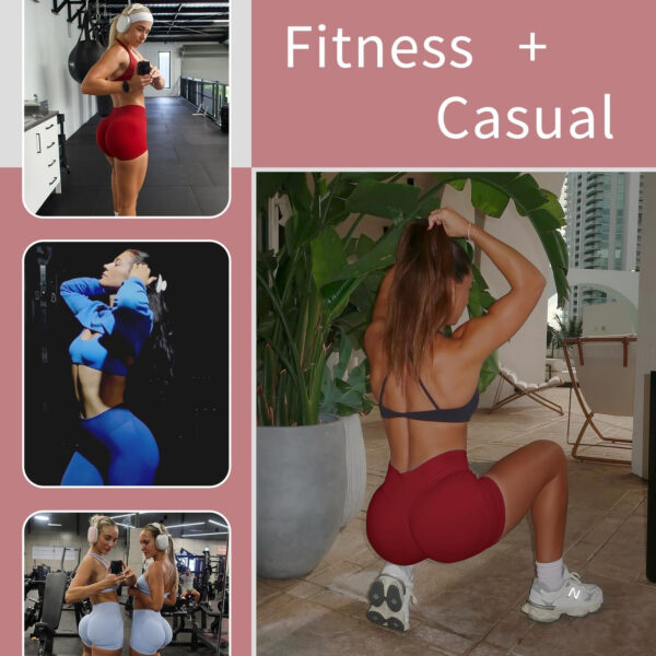 Women Workout Impact Shorts 4.5 Scrunch Butt Lifting Tummy Control Gym Shorts Comfy Running Seamless Booty Biker Shorts