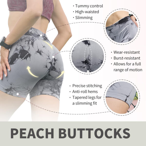 Women Workout Impact Shorts 4.5 Scrunch Butt Lifting Tummy Control Gym Shorts Comfy Running Seamless Booty Biker Shorts