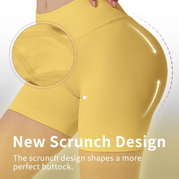 Women Workout Impact Shorts 4.5 Scrunch Butt Lifting Tummy Control Gym Shorts Comfy Running Seamless Booty Biker Shorts