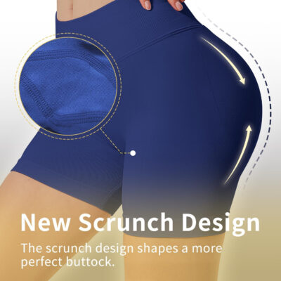 Women Workout Impact Shorts 4.5 Scrunch Butt Lifting Tummy Control Gym Shorts Comfy Running Seamless Booty Biker Shorts