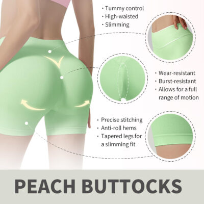 Women Workout Impact Shorts 4.5 Scrunch Butt Lifting Tummy Control Gym Shorts Comfy Running Seamless Booty Biker Shorts