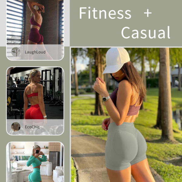 Women Workout Impact Shorts 4.5 Scrunch Butt Lifting Tummy Control Gym Shorts Comfy Running Seamless Booty Biker Shorts