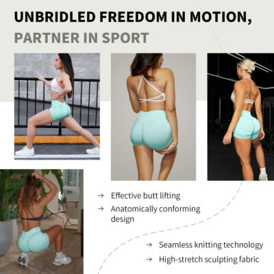 Women Workout Impact Shorts 4.5 Scrunch Butt Lifting Tummy Control Gym Shorts Comfy Running Seamless Booty Biker Shorts