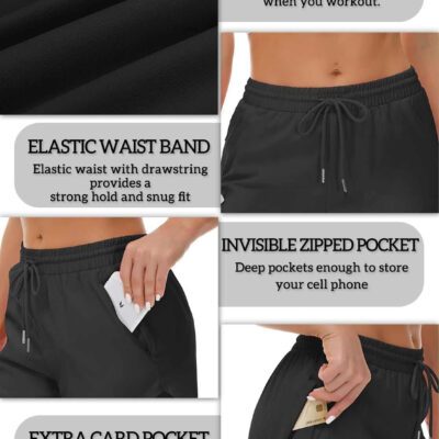 689b2e9b13ceea071860e6f2209666ebc42a9a8210e5232e2f5e0.jpg Women's Running Shorts with Liner 3 Zipper Pockets Elastic Workout Athletic Gym Yoga Shorts