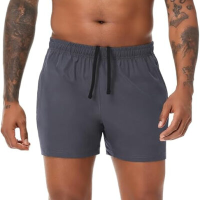 VPOS 2 Pack Men's Athletic Shorts 5/7 Inch Inseam, Mens Workout Shorts Lightweight Quick Dry Gym Running Shorts for Men
