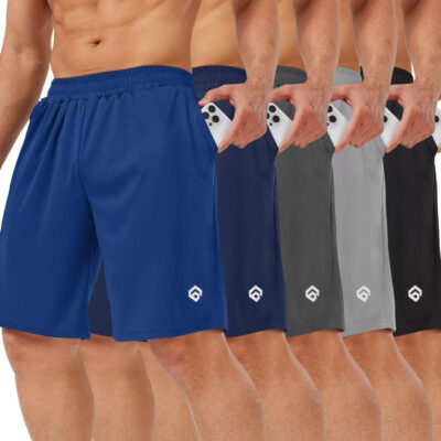 689b3471b102515ed8768f03416df85694c2acc88967bf7b3dcd1.jpg 5 Pack Mens Shorts Casual with Pockets,Mens Athletic Shorts 9''Quick Dry Basketball Shorts Men for Gym Running