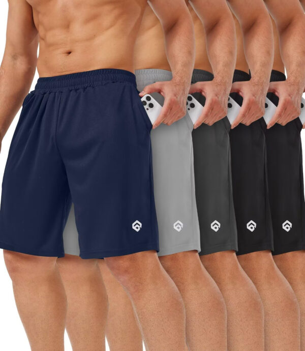 689b347325792f5d21da85eb60b404edc03ef287ab28beff06cbd.jpg 5 Pack Mens Shorts Casual with Pockets,Mens Athletic Shorts 9''Quick Dry Basketball Shorts Men for Gym Running