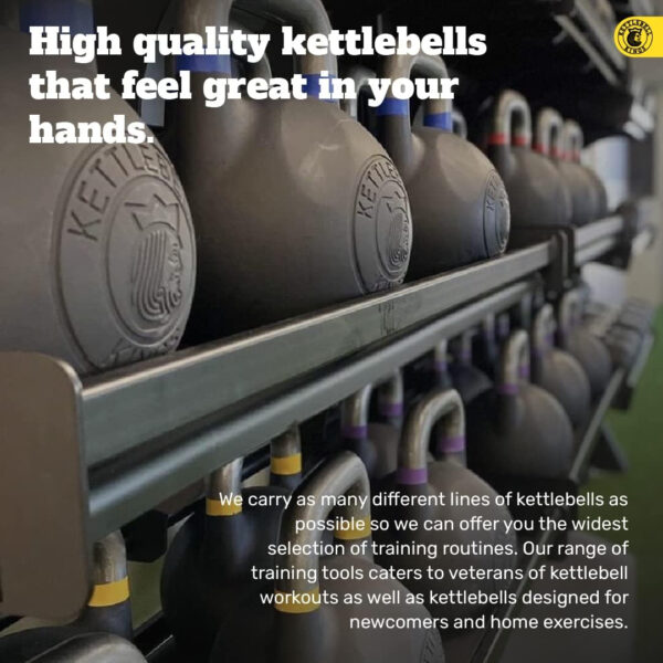 689b38fa73e8254b3e9764c80f76427ba439ac9d01d5df8782d7a.jpg Kettlebell Kings Powder Coated Kettlebell Weights - 9-97 lb Strength Training Kettlebells for Men and Women - Hand Weights Workout Gym Equipment - Weights Set for Home Gym- New