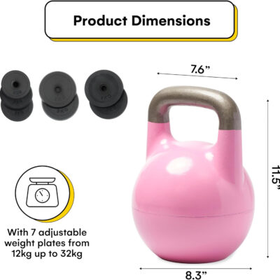 689b390f1b79ab638c12c528388d8c8b69976fe38da54a04fcd86.jpg Kettlebell Kings Powder Coated Kettlebell Weights - 9-97 lb Strength Training Kettlebells for Men and Women - Hand Weights Workout Gym Equipment - Weights Set for Home Gym- New