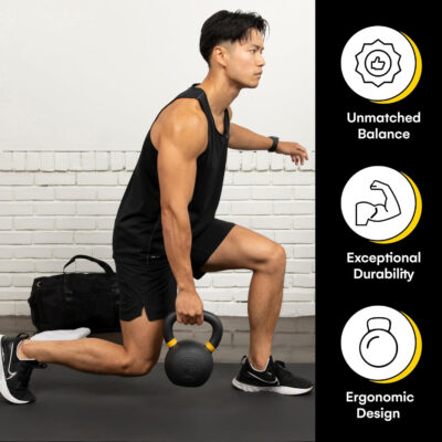 689b3918217b177a660680fe9573931fbff3b53b9c82f9755c460.jpg Kettlebell Kings Powder Coated Kettlebell Weights - 9-97 lb Strength Training Kettlebells for Men and Women - Hand Weights Workout Gym Equipment - Weights Set for Home Gym- New