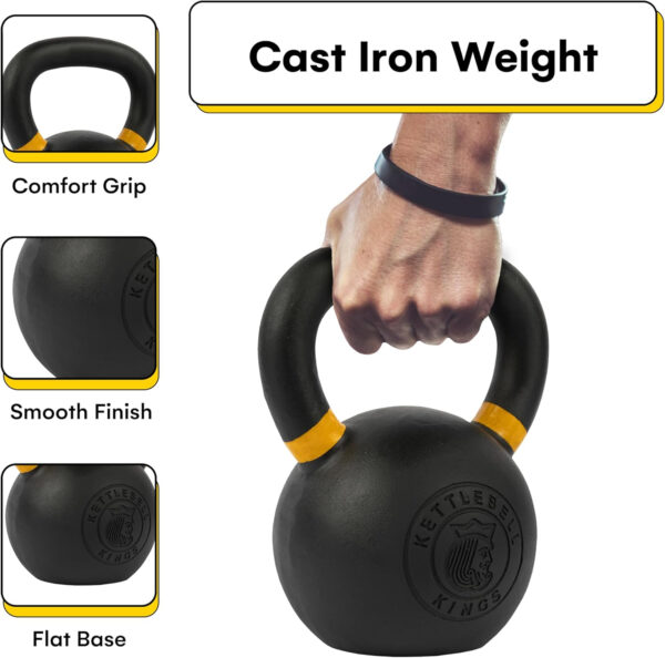 689b391c3b28933d34328b7984462767a9a1535365189632c30f5.jpg Kettlebell Kings Powder Coated Kettlebell Weights - 9-97 lb Strength Training Kettlebells for Men and Women - Hand Weights Workout Gym Equipment - Weights Set for Home Gym- New